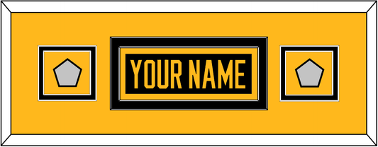 Pittsburgh Nameplate & 2 Stanley Cup Finals Patches - Home Black - Signature Tier 5