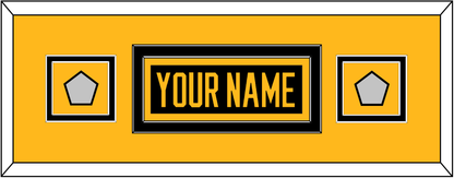 Pittsburgh Nameplate & 2 Stanley Cup Finals Patches - Road Black (1988-1992) - Signature Tier 5