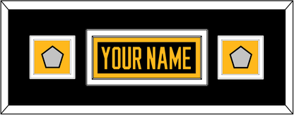 Pittsburgh Nameplate & 2 Stanley Cup Finals Patches - Home Black - Signature Tier 6