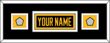 Pittsburgh Nameplate & 2 Stanley Cup Champions Patches - Home Black - Double Mat 6