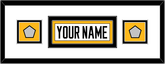 Pittsburgh Nameplate & 2 Stanley Cup Champions Patches - Road White - Signature Tier 5