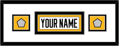Pittsburgh Nameplate & 2 Stanley Cup Champions Patches - Home White (1988-1992) - Signature Tier 5
