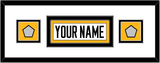 Pittsburgh Nameplate & 2 Stanley Cup Finals Patches - Road White - Double Mat 5