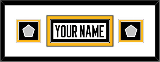 Pittsburgh Nameplate & 2 Stanley Cup Finals Patches - Home White (1988-1992) - Signature Tier 6
