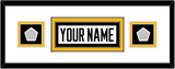 Pittsburgh Nameplate & 2 Stanley Cup Finals Patches - Road White - Double Mat 6