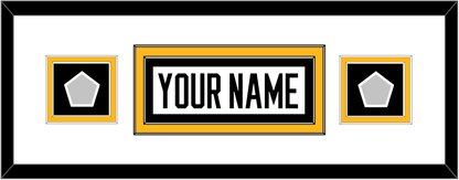Pittsburgh Nameplate & 2 Stanley Cup Champions Patches - Home White (1988-1992) - Signature Tier 6