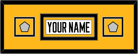 Pittsburgh Nameplate & 2 Stanley Cup Finals Patches - Home White (1988-1992) - Signature Tier 7