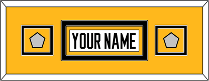 Pittsburgh Nameplate & 2 Stanley Cup Champions Patches - Home White (1988-1992) - Signature Tier 7