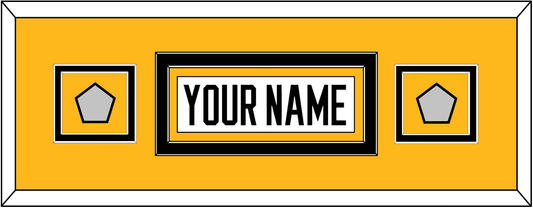 Pittsburgh Nameplate & 2 Stanley Cup Champions Patches - Road White - Signature Tier 7