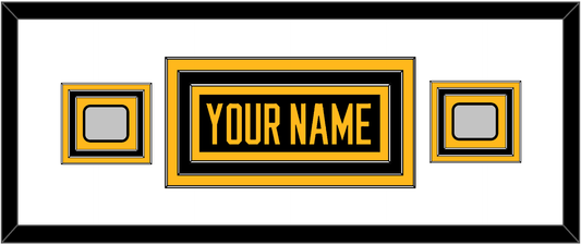 Pittsburgh Nameplate & 2 Stanley Cup Finals Patches - Home Black - Premier Tier 3
