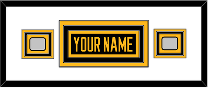 Pittsburgh Nameplate & 2 Stanley Cup Finals Patches - Road Black (1988-1992) - Premier Tier 3