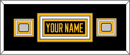 Pittsburgh Nameplate & 2 Stanley Cup Champions Patches - Home Black - Premier Tier 4