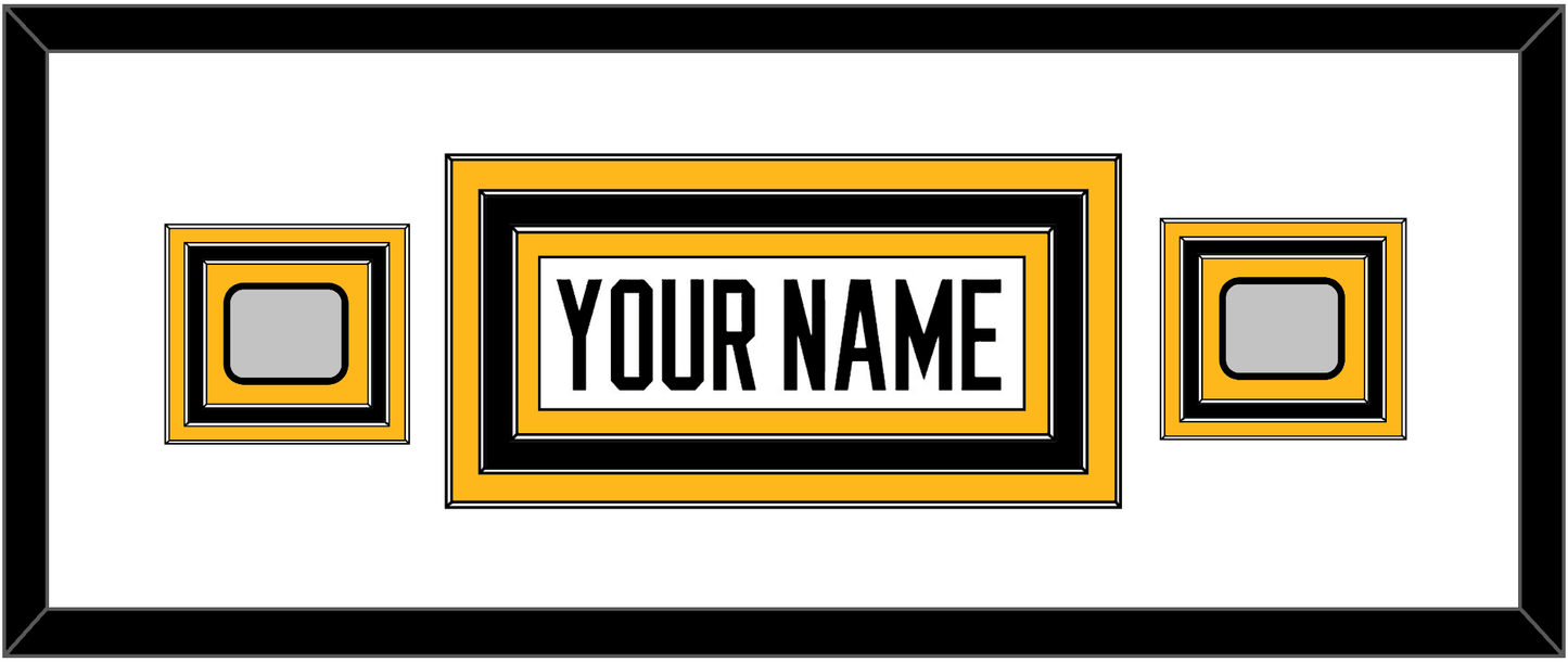 Pittsburgh Nameplate & 2 Stanley Cup Finals Patches - Home White (1988-1992) - Premier Tier 3