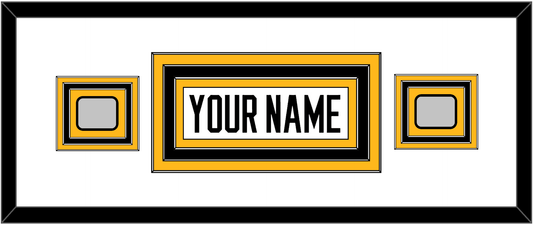 Pittsburgh Nameplate & 2 Stanley Cup Finals Patches - Home White (1988-1992) - Premier Tier 3