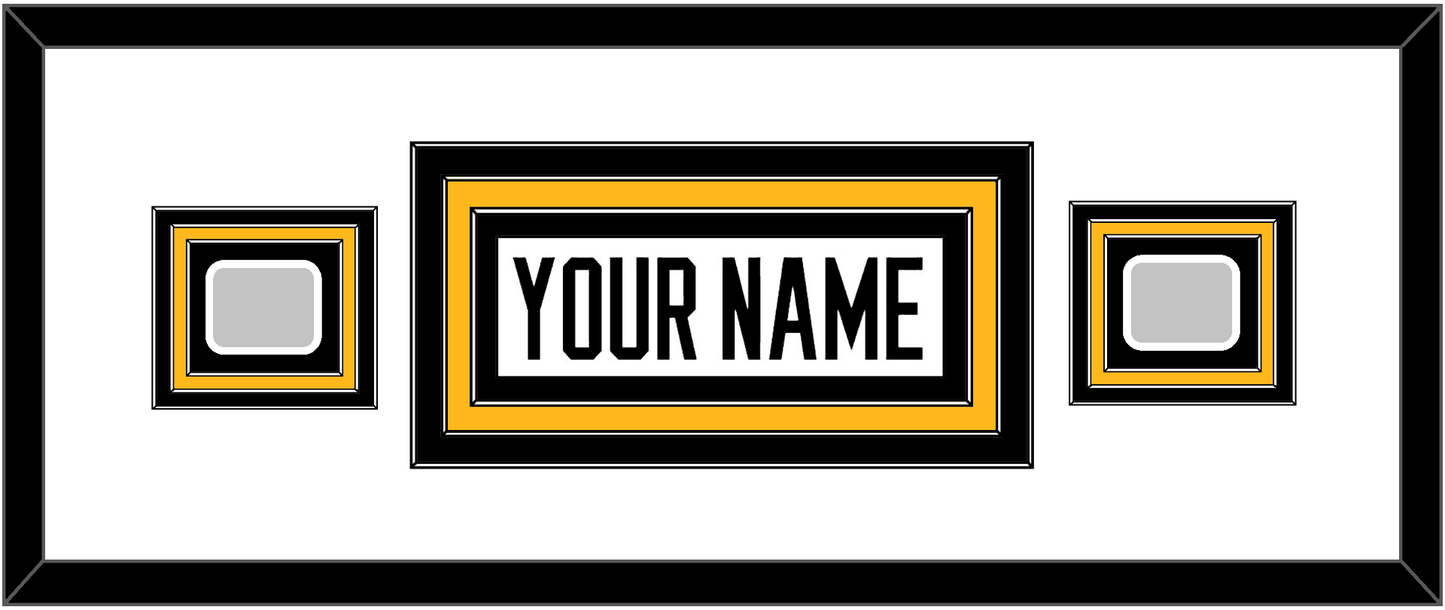 Pittsburgh Nameplate & 2 Stanley Cup Finals Patches - Road White - Premier Tier 4