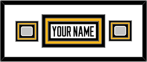 Pittsburgh Nameplate & 2 Stanley Cup Finals Patches - Road White - Triple Mat 4