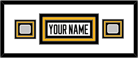 Pittsburgh Nameplate & 2 Stanley Cup Finals Patches - Home White (1988-1992) - Premier Tier 4