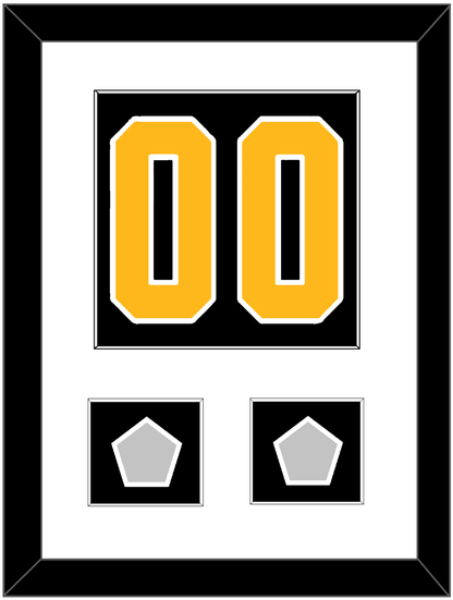 Pittsburgh Number (Back) & 2 Stanley Cup Champions Patches - Home Black - Essential Tier 1