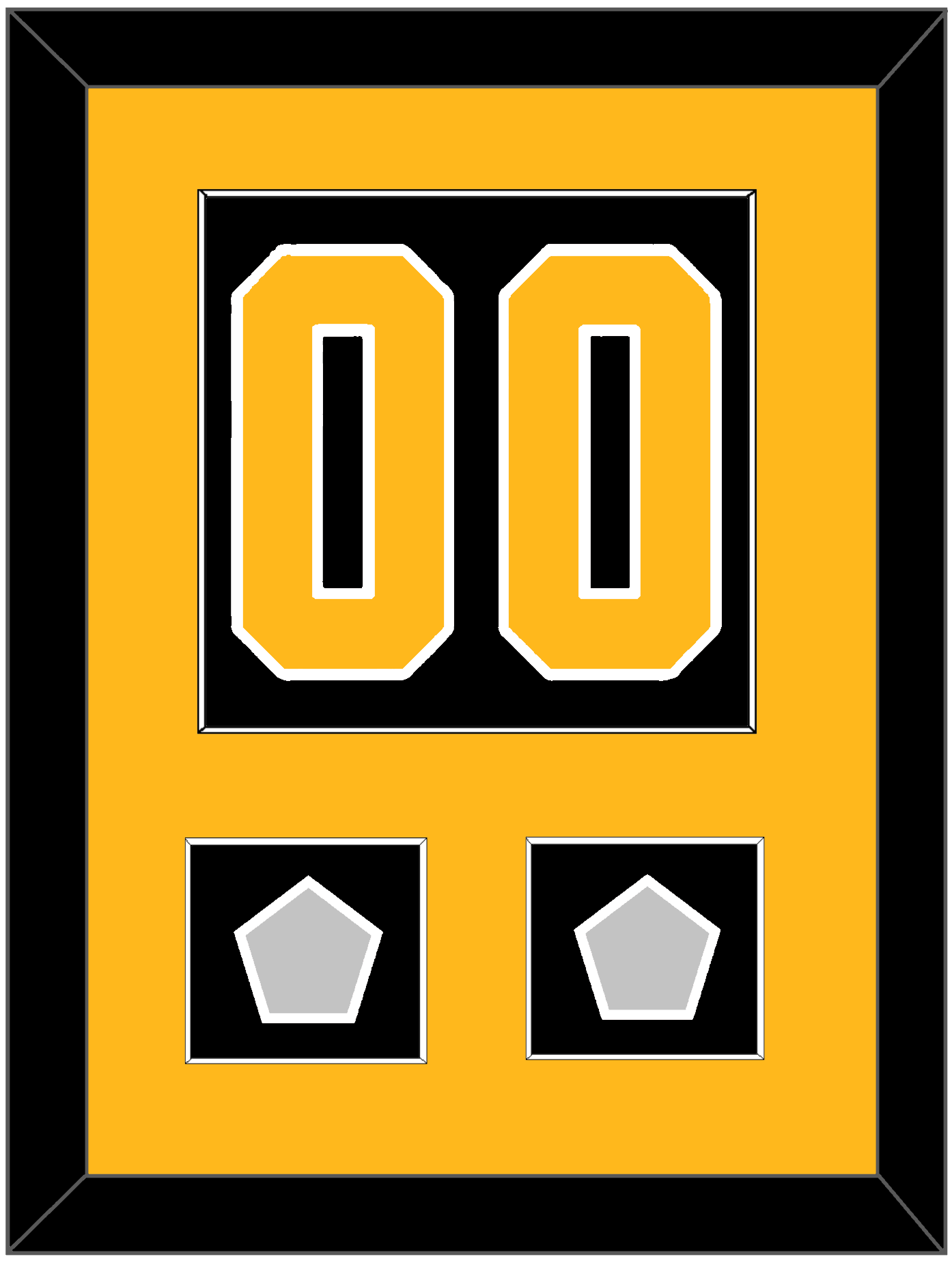 Pittsburgh Number (Back) & 2 Stanley Cup Champions Patches - Home Black - Essential Tier 2