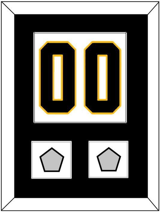 Pittsburgh Number (Back) & 2 Stanley Cup Finals Patches - Home White (1988-1992) - Essential Tier 1