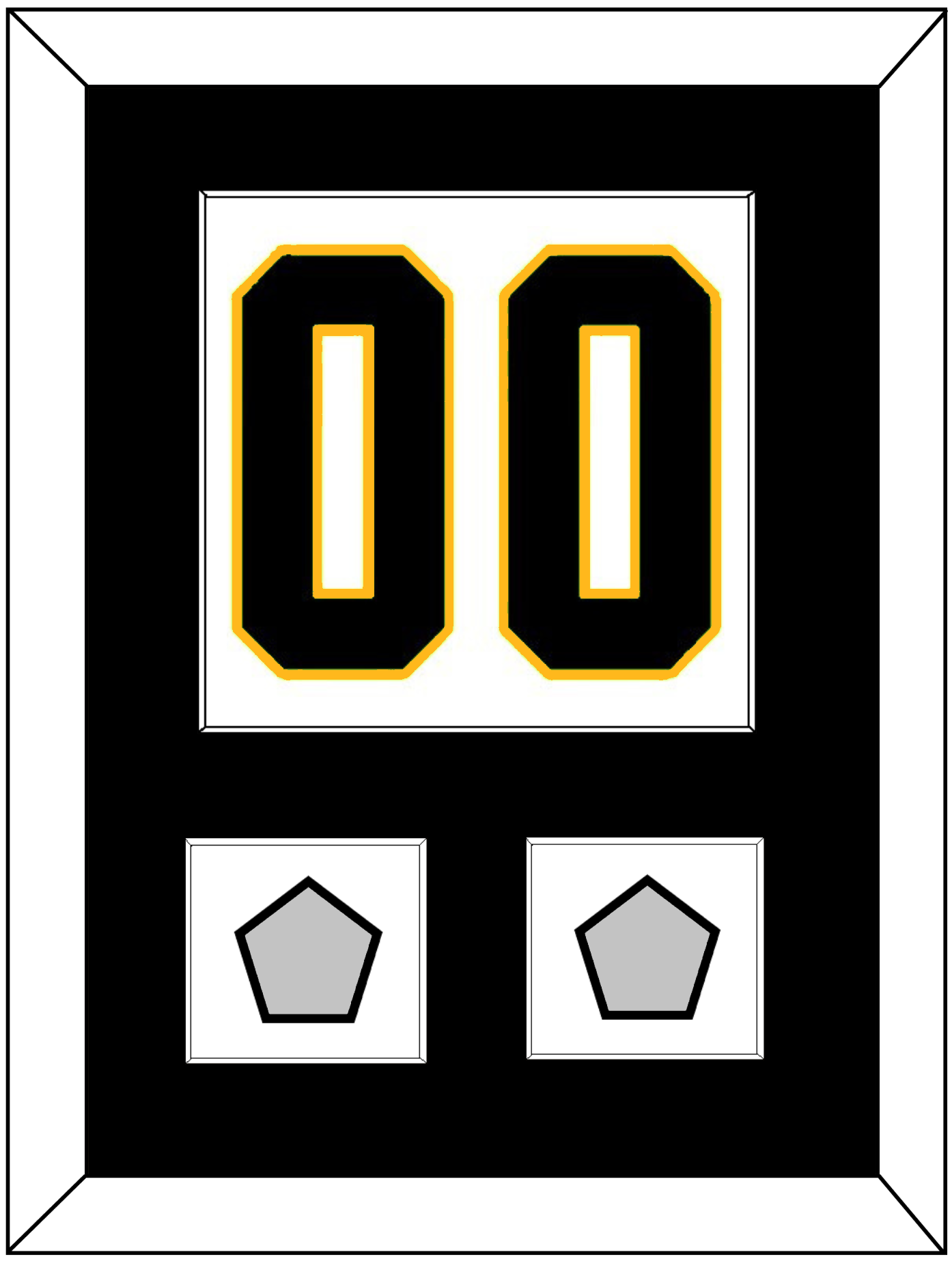 Pittsburgh Number (Back) & 2 Stanley Cup Champions Patches - Home White (1988-1992) - Essential Tier 1