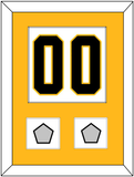 Pittsburgh Number (Back) & 2 Stanley Cup Finals Patches - Road White - Single Mat 2