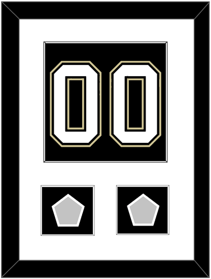 Pittsburgh Number (Back) & 2 Stanley Cup Finals Patches - Home Black (2007-2016) - Essential Tier 1