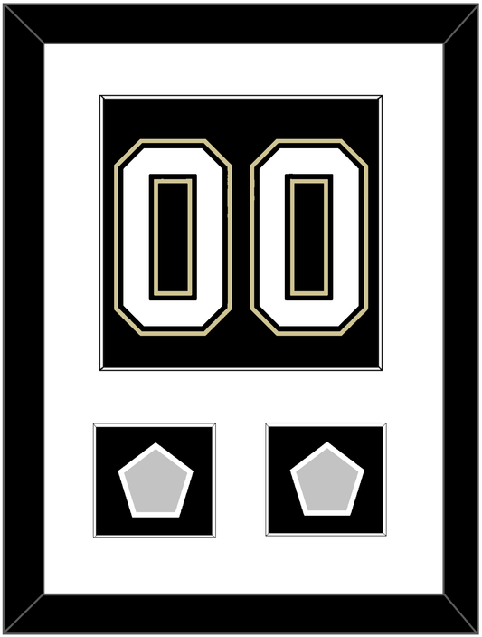 Pittsburgh Number (Back) & 2 Stanley Cup Finals Patches - Home Black (2007-2016) - Essential Tier 1