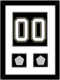 Pittsburgh Number (Back) & 2 Stanley Cup Champions Patches - Home Black (2007-2016) - Single Mat 1