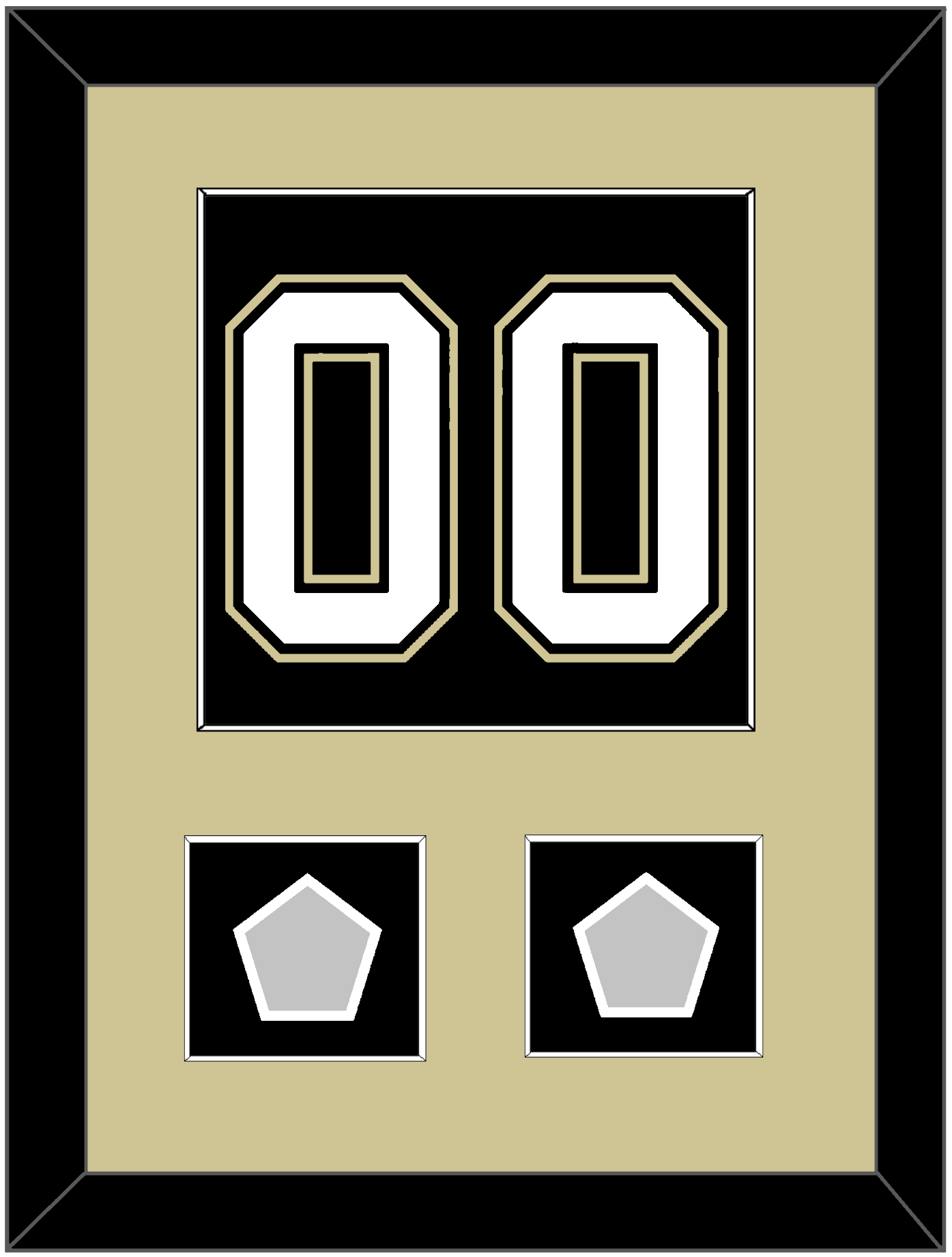 Pittsburgh Number (Back) & 2 Stanley Cup Finals Patches - Home Black (2007-2016) - Essential Tier 2