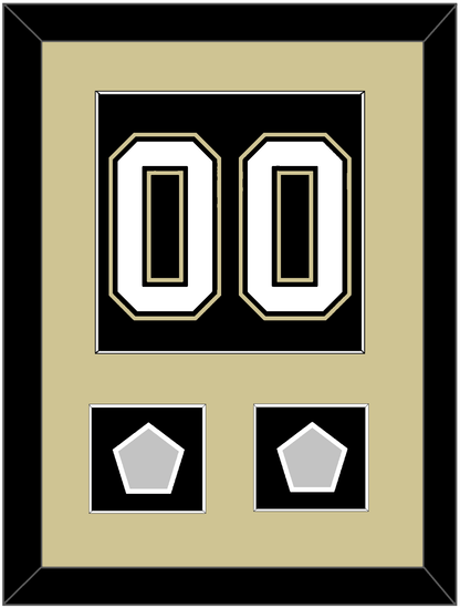 Pittsburgh Number (Back) & 2 Stanley Cup Finals Patches - Home Black (2007-2016) - Essential Tier 2