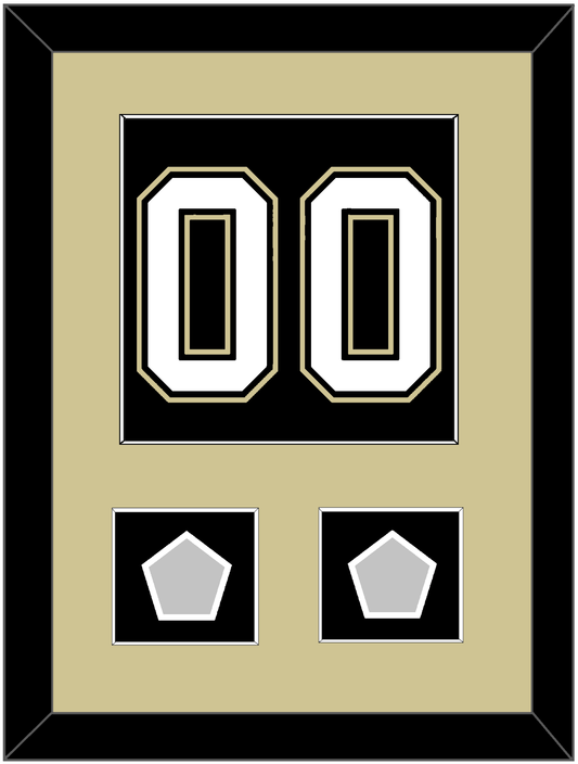 Pittsburgh Number (Back) & 2 Stanley Cup Finals Patches - Home Black (2007-2016) - Essential Tier 2