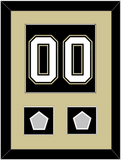 Pittsburgh Number (Back) & 2 Stanley Cup Champions Patches - Home Black (2007-2016) - Single Mat 2