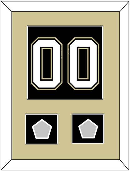 Pittsburgh Number (Back) & 2 Stanley Cup Finals Patches - Home Black (2007-2016) - Essential Tier 2