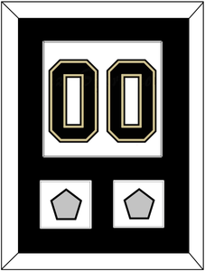 Pittsburgh Number (Back) & 2 Stanley Cup Champions Patches - Road White (2007-2016) - Single Mat 1