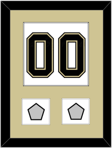 Pittsburgh Number (Back) & 2 Stanley Cup Finals Patches - Road White (2007-2016) - Single Mat 2