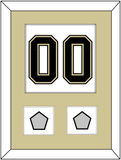 Pittsburgh Number (Back) & 2 Stanley Cup Finals Patches - Road White (2007-2016) - Single Mat 2