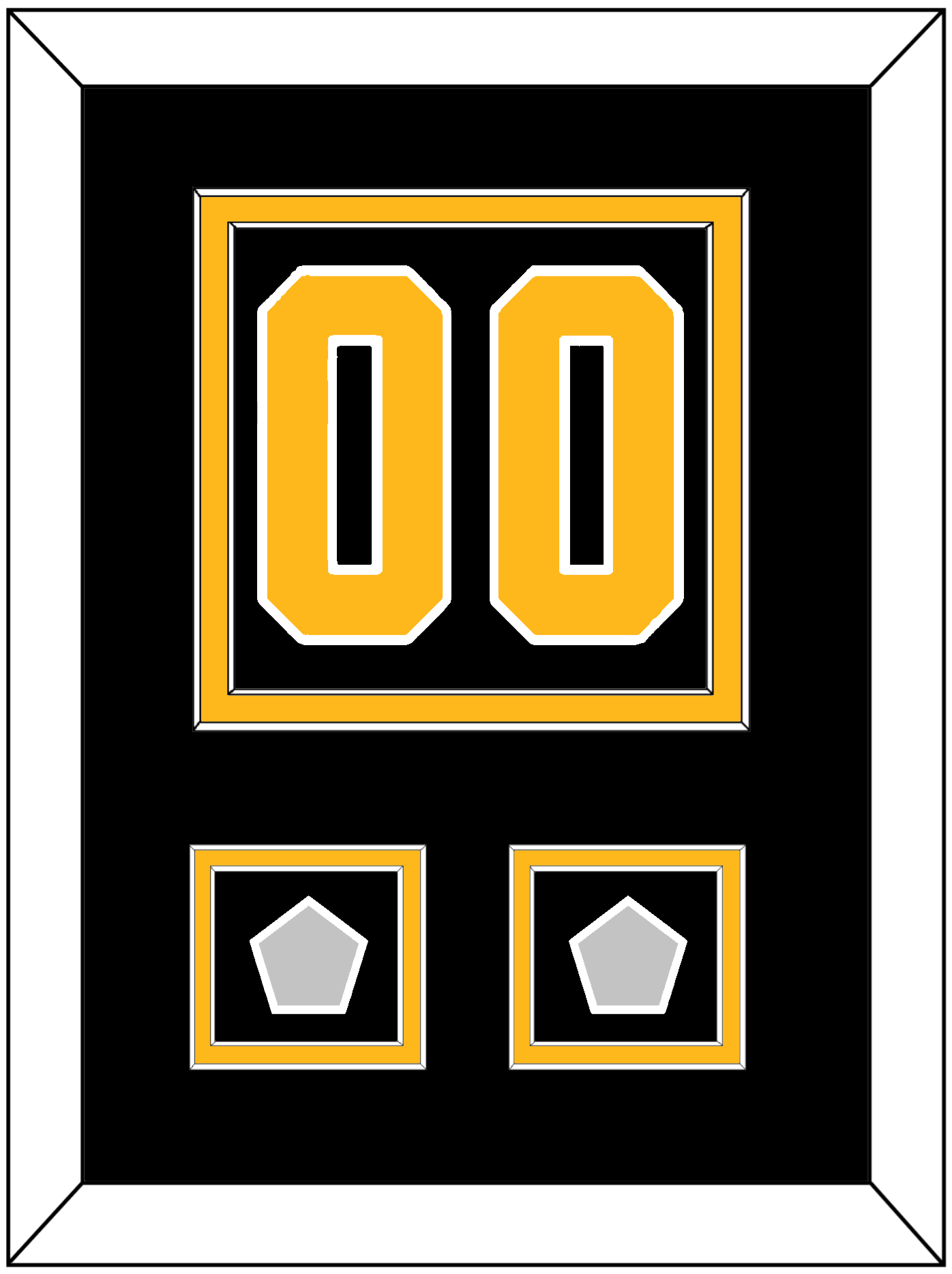 Pittsburgh Number (Back) & 2 Stanley Cup Champions Patches - Road Black (1988-1992) - Signature Tier 2