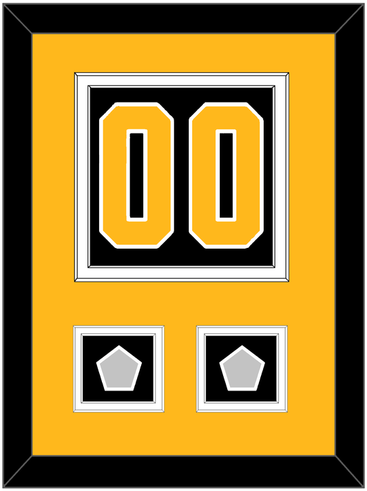 Pittsburgh Number (Back) & 2 Stanley Cup Finals Patches - Road Black (1988-1992) - Signature Tier 3