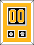 Pittsburgh Number (Back) & 2 Stanley Cup Champions Patches - Road Black (1988-1992) - Double Mat 3