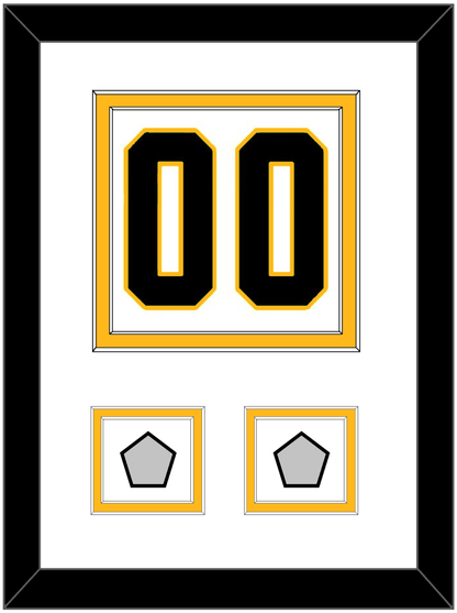Pittsburgh Number (Back) & 2 Stanley Cup Finals Patches - Home White (1988-1992) - Signature Tier 1