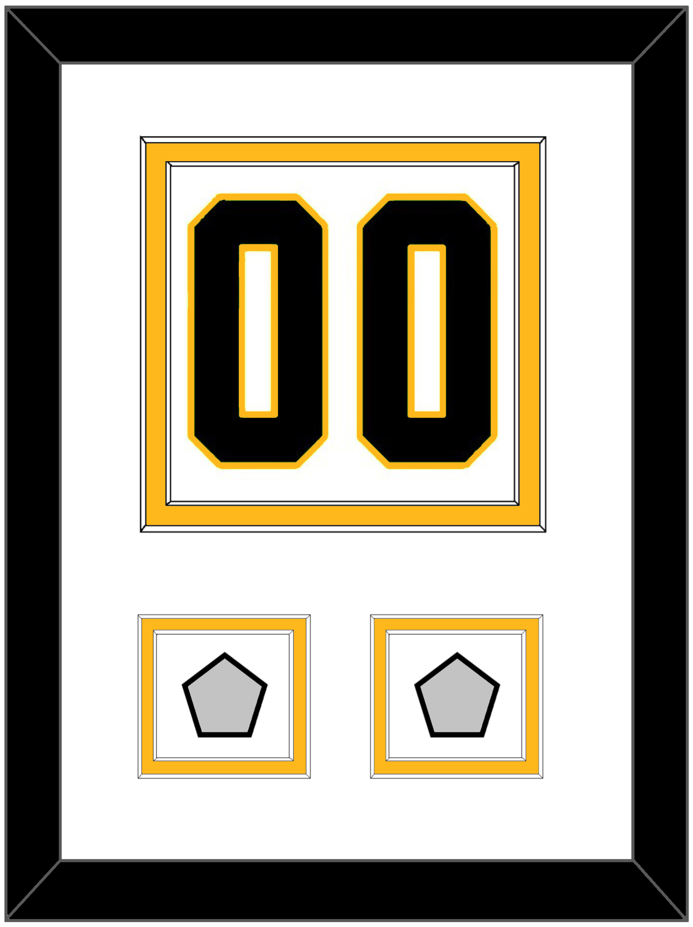 Pittsburgh Number (Back) & 2 Stanley Cup Finals Patches - Road White - Signature Tier 1