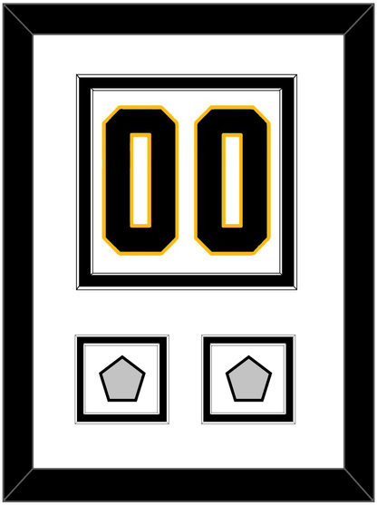 Pittsburgh Number (Back) & 2 Stanley Cup Finals Patches - Home White (1988-1992) - Signature Tier 2