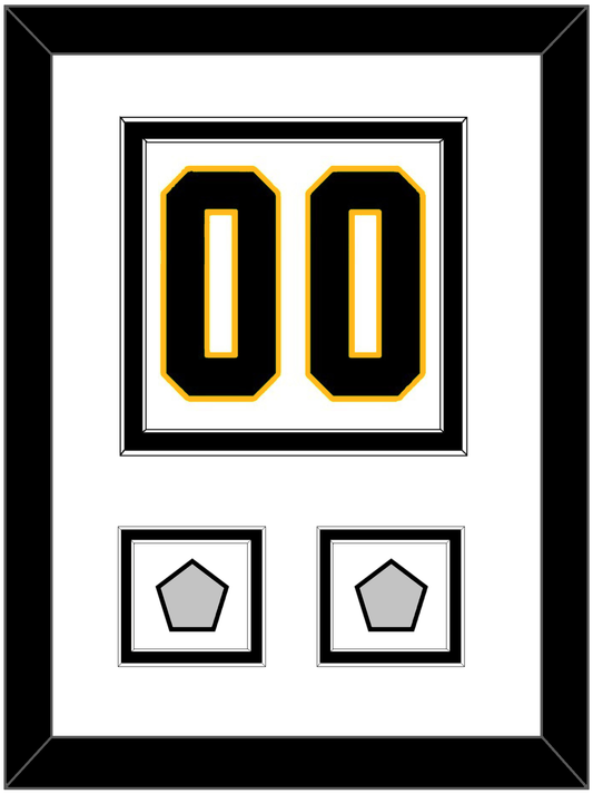 Pittsburgh Number (Back) & 2 Stanley Cup Finals Patches - Road White - Signature Tier 2