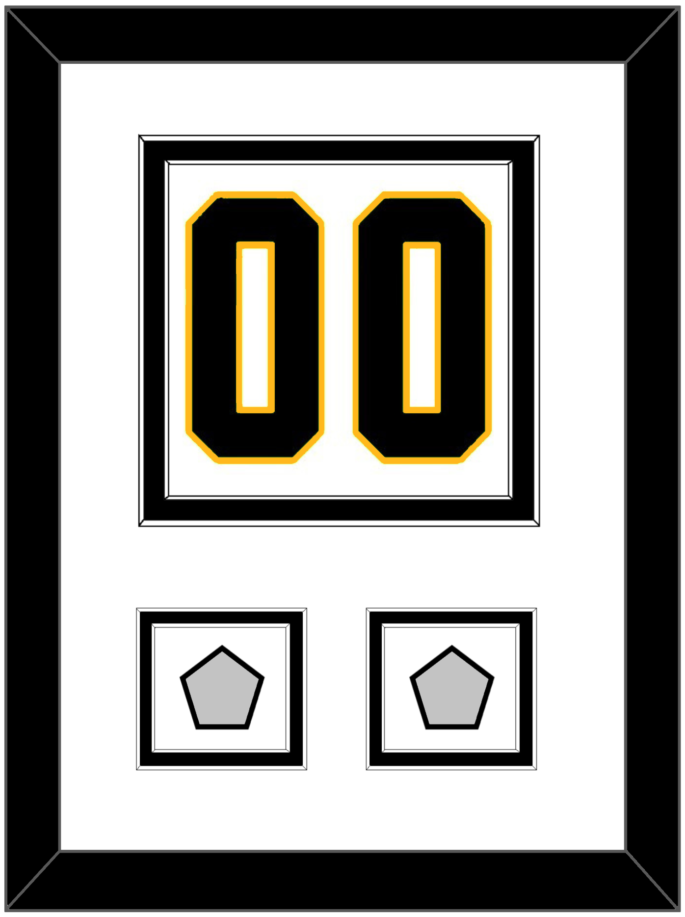 Pittsburgh Number (Back) & 2 Stanley Cup Champions Patches - Road White - Signature Tier 2