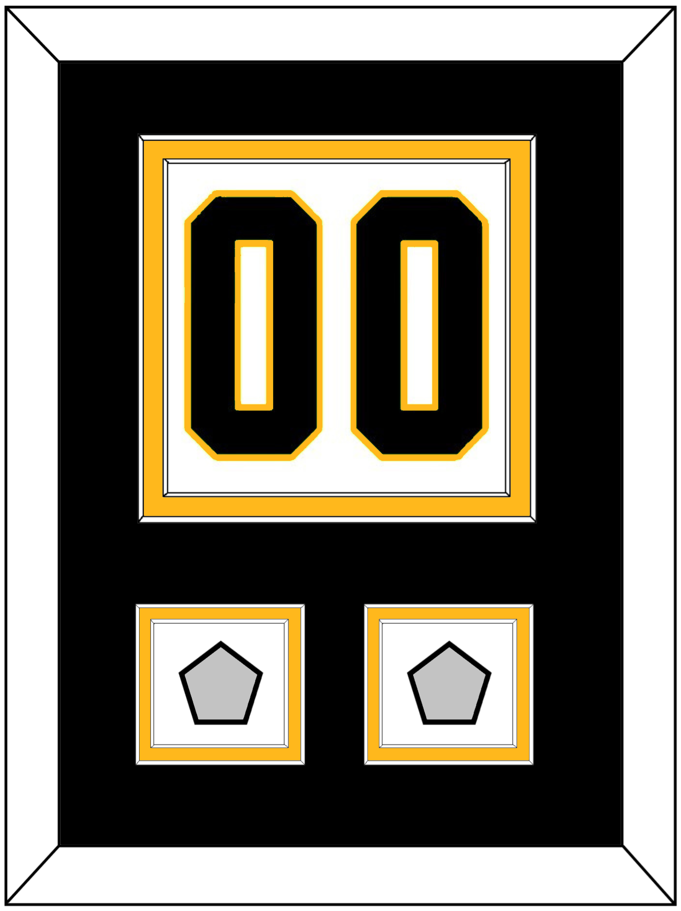 Pittsburgh Number (Back) & 2 Stanley Cup Finals Patches - Home White (1988-1992) - Signature Tier 3