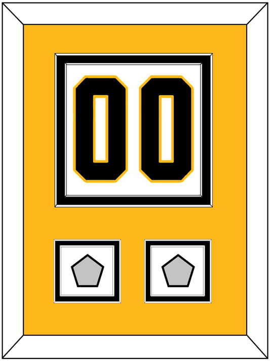 Pittsburgh Number (Back) & 2 Stanley Cup Finals Patches - Home White (1988-1992) - Signature Tier 4