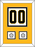 Pittsburgh Number (Back) & 2 Stanley Cup Finals Patches - Road White - Double Mat 4