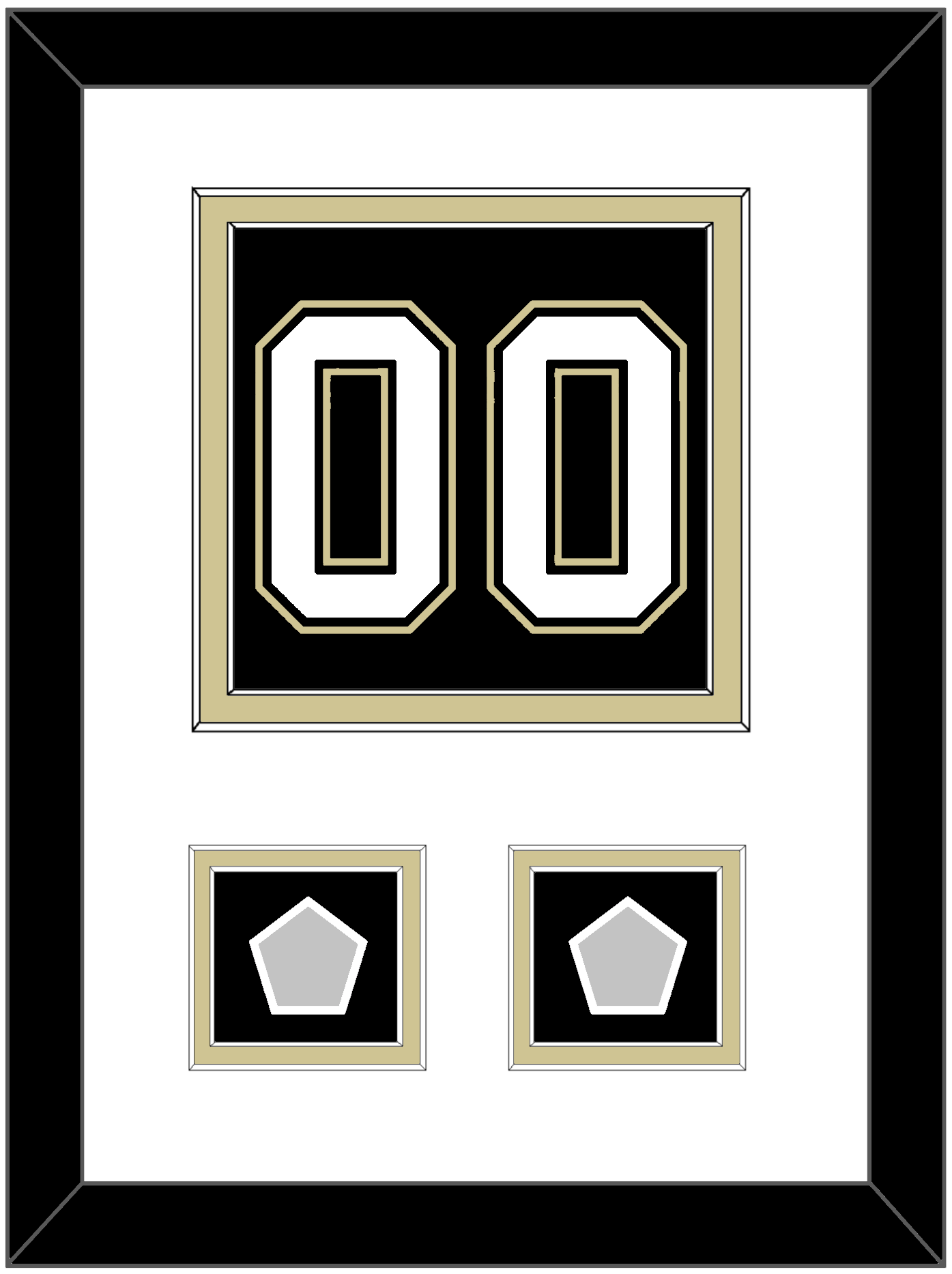 Pittsburgh Number (Back) & 2 Stanley Cup Finals Patches - Home Black (2007-2016) - Signature Tier 1