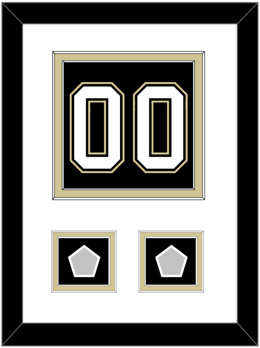 Pittsburgh Number (Back) & 2 Stanley Cup Finals Patches - Home Black (2007-2016) - Signature Tier 1